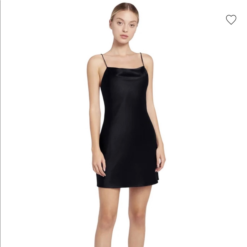 Alice and Olivia black slip dress